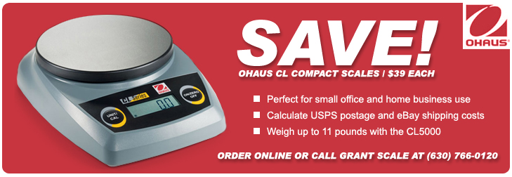 Save money with the affordable Ohaus CL-Series Compact Scale from Grant Scale Company